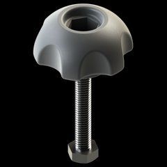 Шестигранна пластикова ручка у комплекті із гайкою M6 та болтом 50 мм Kn223 сірий BORIKA FASTen