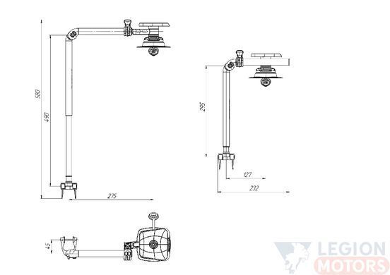 Комплект монтажу ехолота BORIKA FASTen FTp450 для монітора до 7" з монтажною системою FMp224 (01.04.035.01.04)